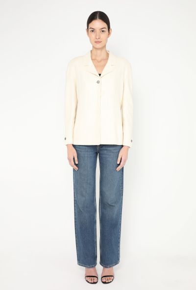 Chanel 1998 Linen 'CC' Button Jacket - 2