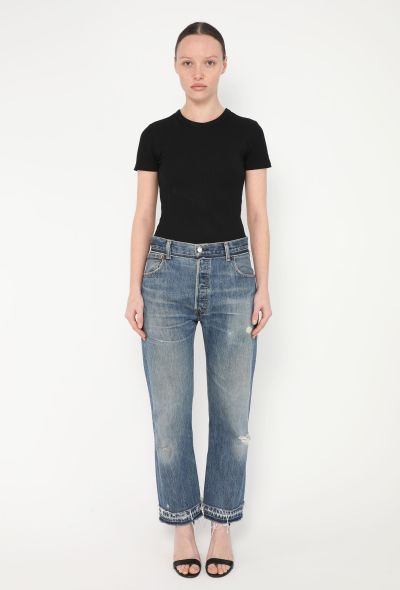 Levi's x Re/Done Distressed Cropped Jeans - 1
