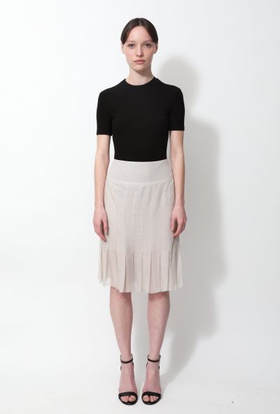 Chanel 2004 Silk Pleated Skirt - 1