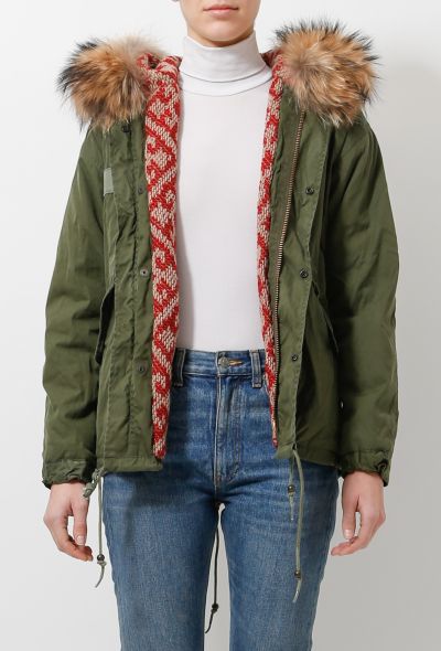 Quilted Fur Hooded Khaki Parka - 2