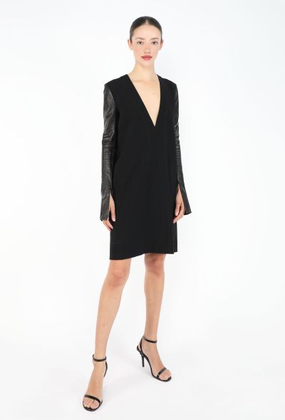 Céline Leather Trim Tunic Dress - 2