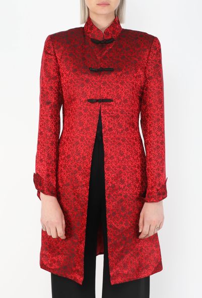 Shanghai Tang Silk Jacquard Tang Coat, 1990s - 2