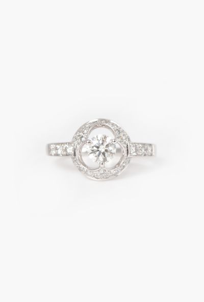 Mellerio 18k White Gold & Diamond Reine de Coeur Ring - 1