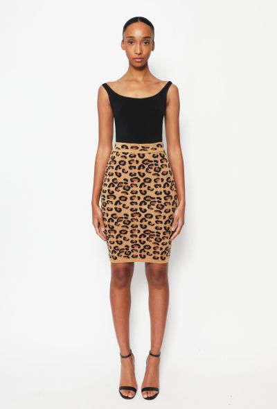 Alaïa Leopard Knit Skirt – Fall 1991 Runway Collection - 1