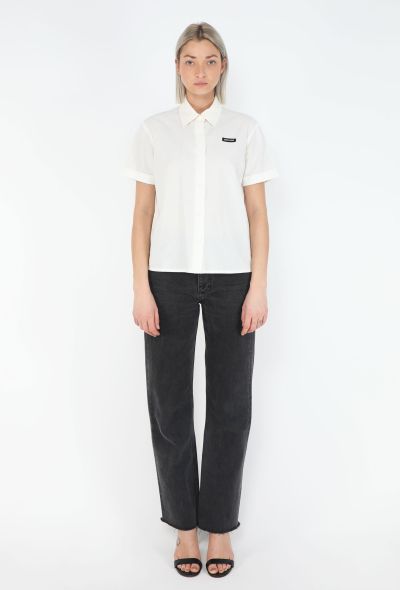 Miu Miu 2024 Cotton Logo Shirt - 2