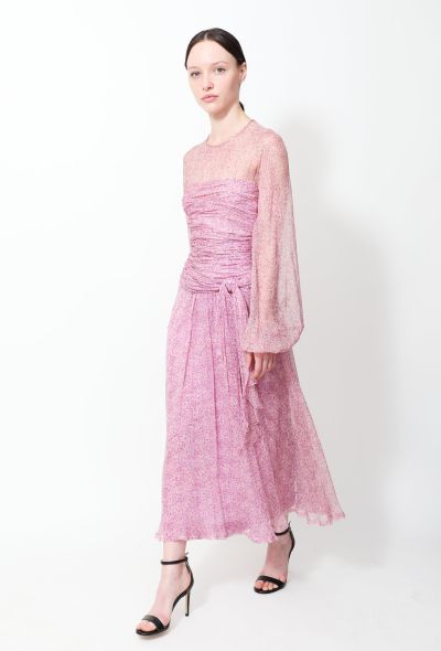 Jean-Louis Scherrer Floral Flowing Silk Dress - 2