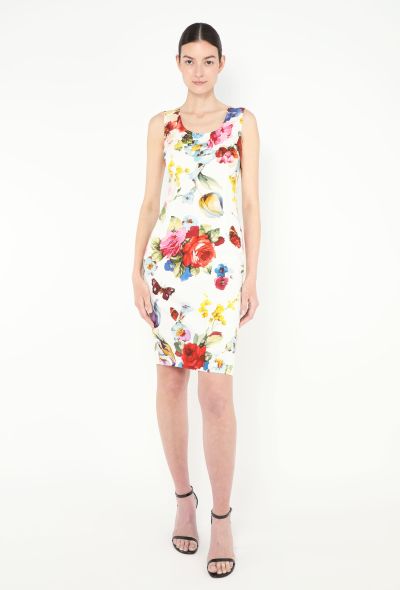 Dolce & Gabbana 2021 Floral Denim Bodycon Dress - 1