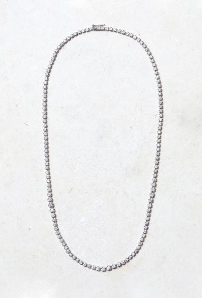 Vintage Fine Jewelry 18k White Gold & Diamond Necklace - 1