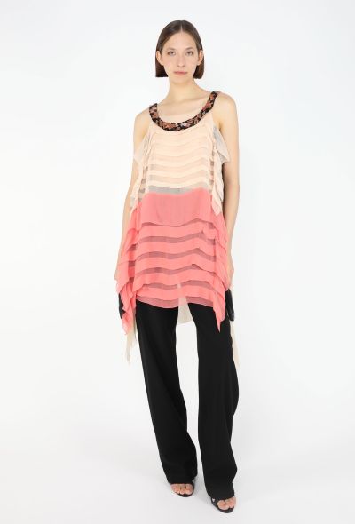 Prada Ruffled Chiffon Embellished Tunic - 1