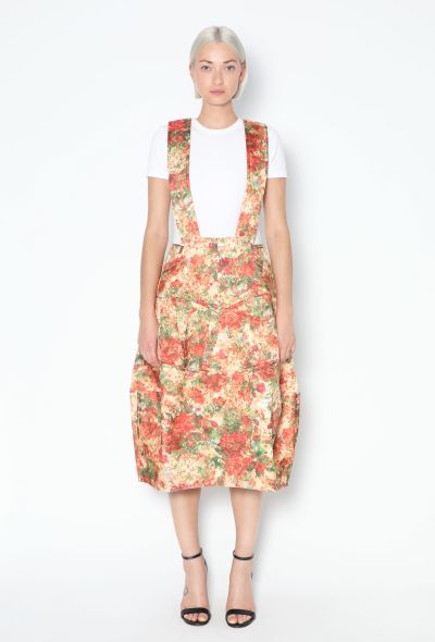 Comme des Garçons 2016 Floral Jacquard Suspender Skirt - 1