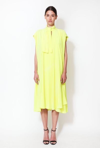 Balenciaga Pre-Fall 2016 Neon Lavallière Tunic Dress - 1