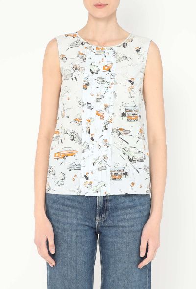 Prada S/S 2012 Automobile Print Top - 1