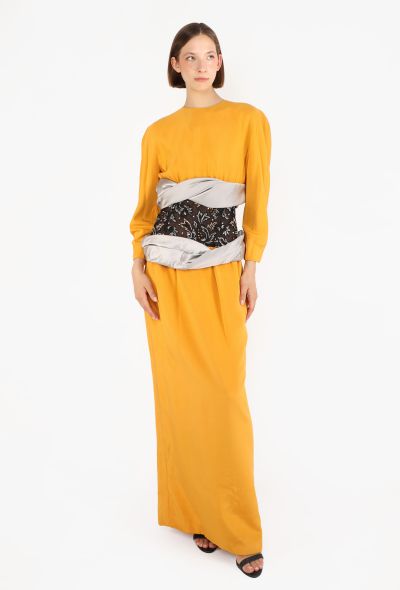Lecoanet Hemant Haute Couture Beaded Sash Gown, F/W 1985 - 1