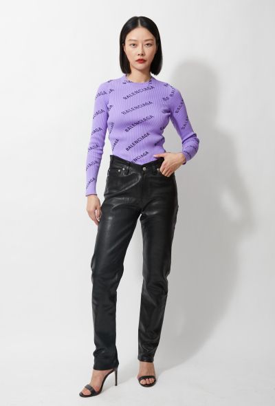 Balenciaga Resort 2019 Logo Ribbed Knit Sweater - 1