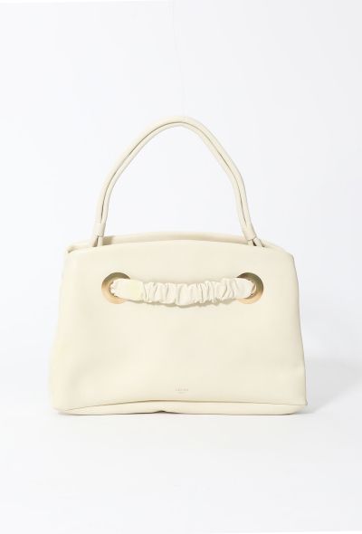 Céline S/S 2018 Cream Eyelet Bag - 1