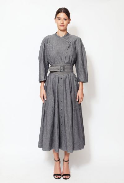 Thierry Mugler 80s Belted Cotton Dress - 1