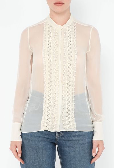 Chloé Georgette Embroidered Blouse - 1