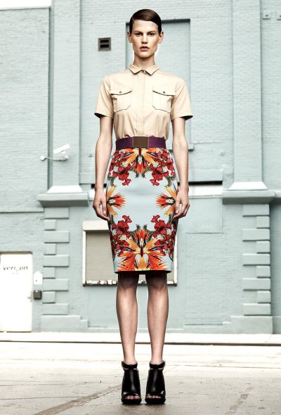 Givenchy Cruise 2012 Floral Tweed Skirt - 2