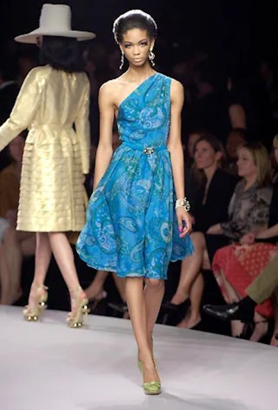 Dior STUNNING Resort 2008 Paisley Chiffon Dress - 2