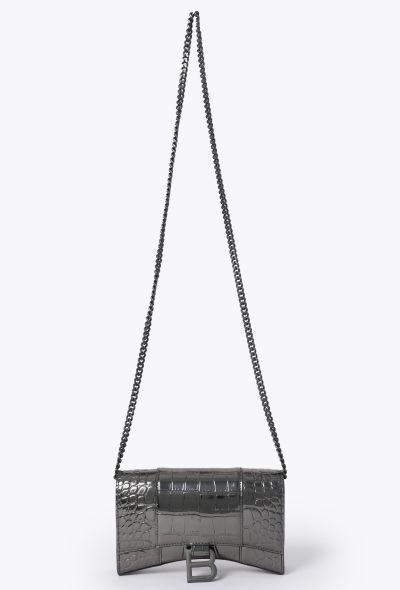 Balenciaga Embossed Hourglass Wallet on Chain - 1
