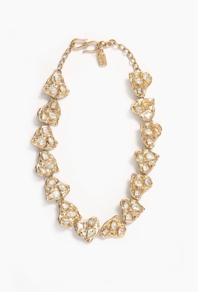 Saint Laurent Vintage Goossens' Strass Heart Necklace - 1