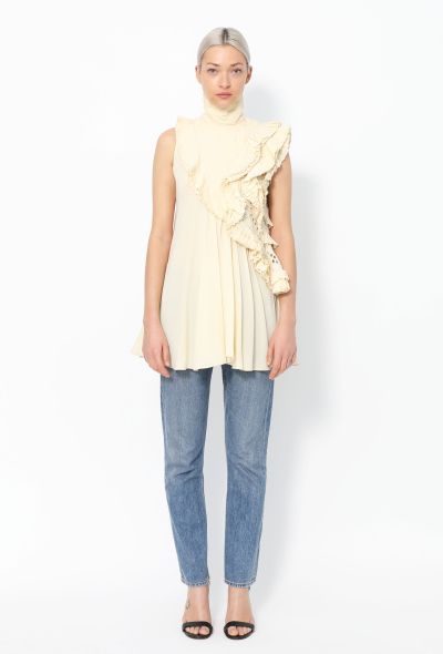 Givenchy Embroidered Ruffled Silk Tunic - 2