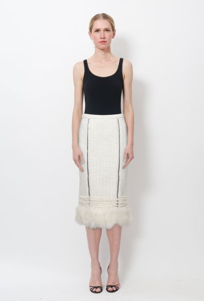 Alexander McQueen F/W 2011 Mink Trimmed Skirt - 1