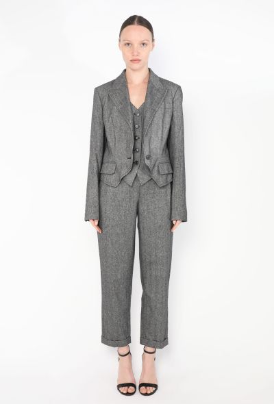 Dior 2024 Cropped Herringbone Ensemble - 2