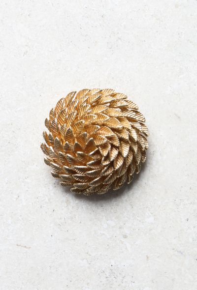 Vintage Fine Jewelry 14k Gold Leaf Brooch - 1