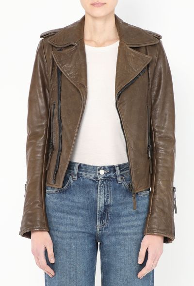 Balenciaga Lambskin Biker Jacket - Brown (2009) - 1