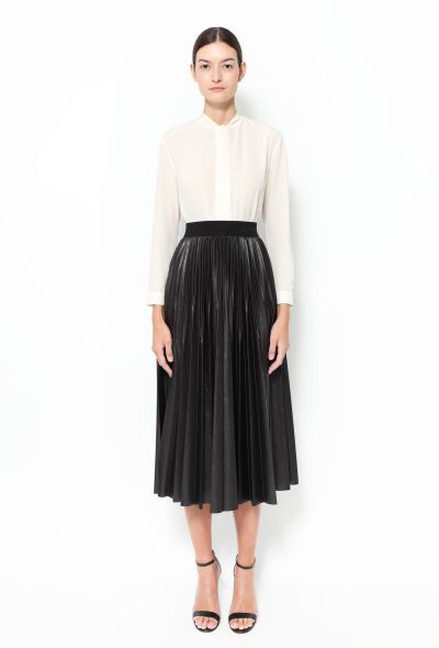 Givenchy 2019 Pleated Logo Band Skirt - 1