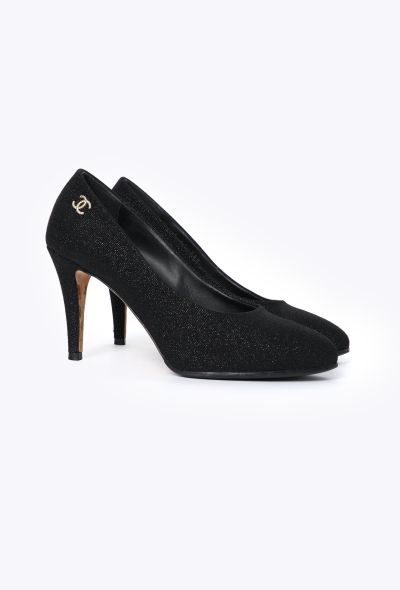 Chanel 2024 Iridescent Toile 'CC' Pumps - 2