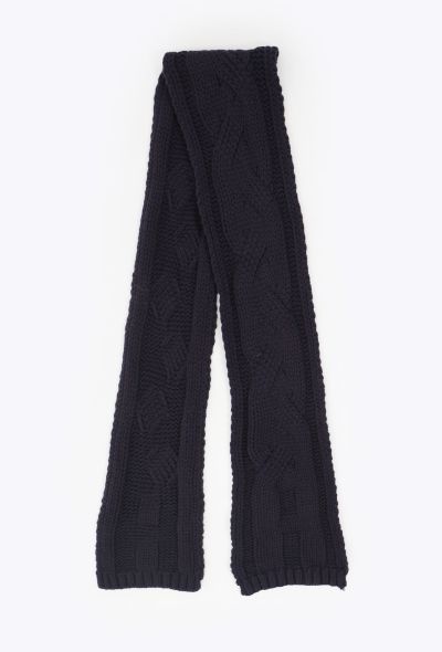 Hermès Scottish Cashmere Cableknit Scarf - 1