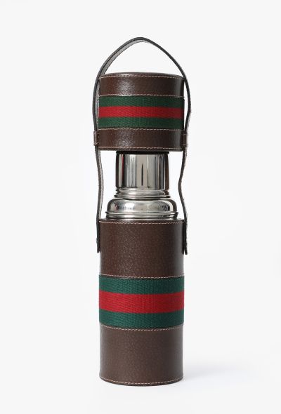 Gucci Vintage Leather Bottle Carrier - 2