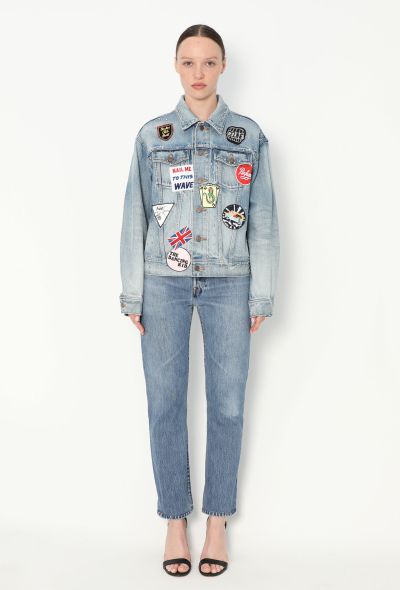 Céline 2021 Studded Denim Patchwork Jacket - 2