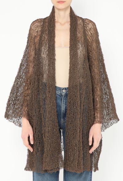 Issey Miyake Vintage Crochet Fishnet Cardigan - 2
