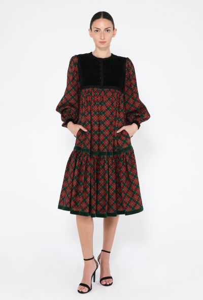 Saint Laurent Checkered Velvet Russian Dress, F/W 1977 - 2