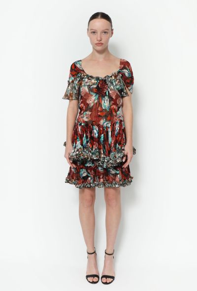Balenciaga Resort 2010 Graphic Silk Dress - 1