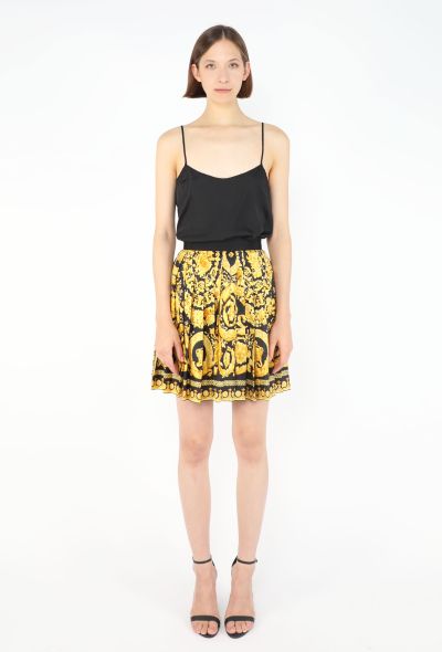 Gianni Versace Barocco Pleated Silk Skirt, F/W 1991 - 1