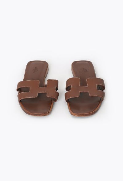 Hermès 'Oran' Calfskin Sandals - 1