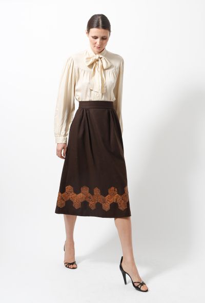 Python Trim Wool Skirt - 2