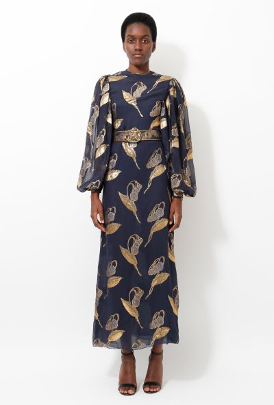 Galanos '80s Lamé Embroidered  Ensemble - 2