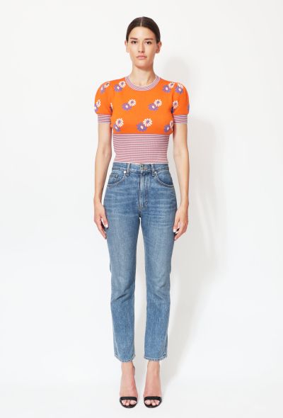 Miu Miu 2017 Floral Knit Crop Top - 2