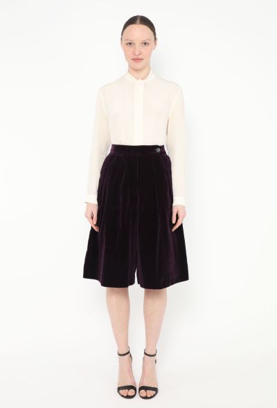 Dries Van Noten 2016 Velvet Pleated Shorts - 1