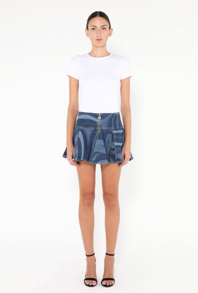 Emilio Pucci Marmo Pleated Denim Skirt, 2024 - 1