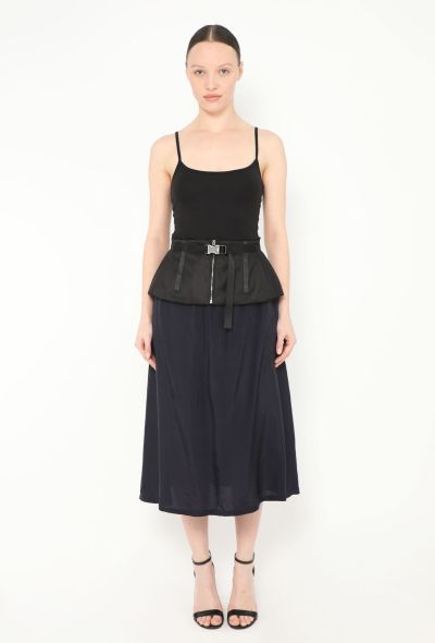 Prada 2020 Re-Nylon Peplum Buckle Belt - 2
