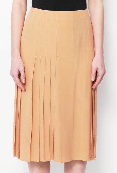 Céline Silk Crêpe Pleated Skirt - 2