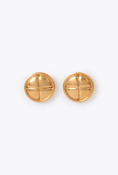 Chanel Vintage Quilted Clip Earrings - 1
