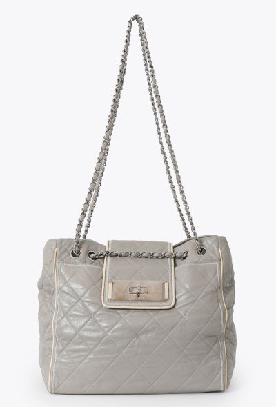 Chanel Grey Small East West Reissue Tote Bag - 2