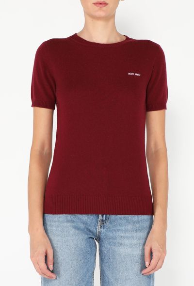 Miu Miu S/S 2025 Burgundy Knit Top - 1